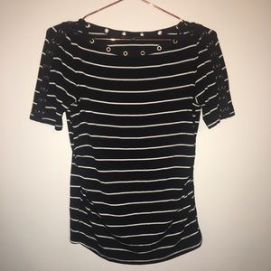 White House Black Market Lace Up Top